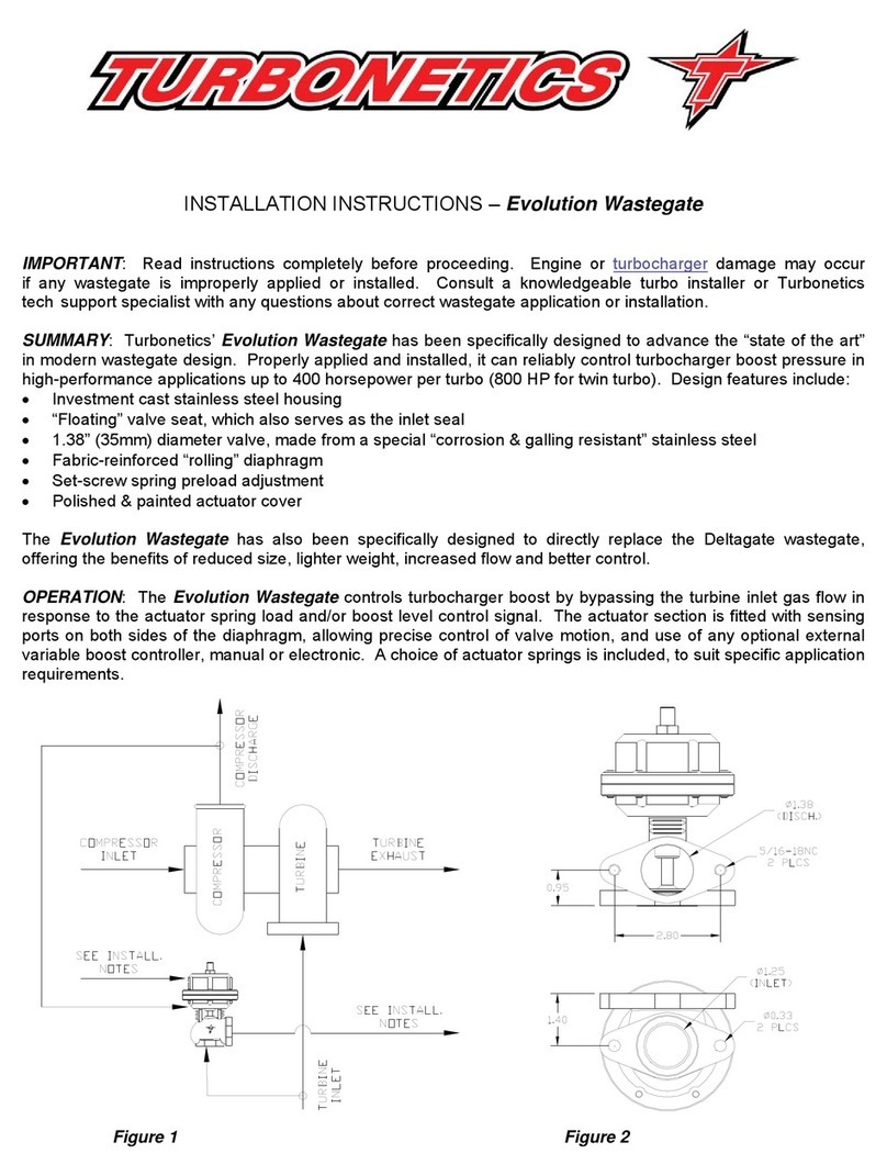 Turbonetics Evolution Wastegate 10780 Installation instructions manual