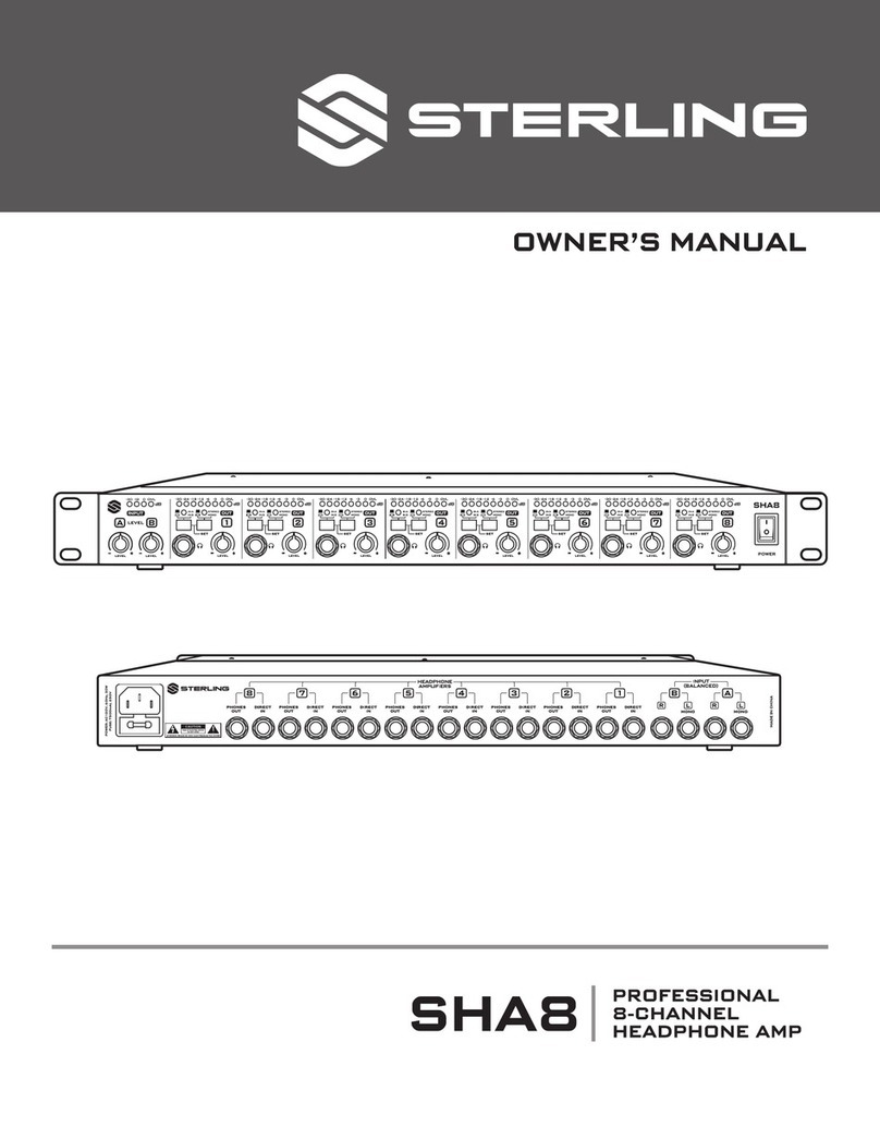 Sterling SHA8 owner's manual