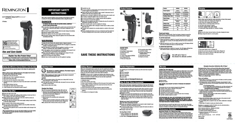 Remington SmartEdge XF8700 User manual