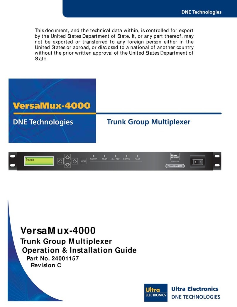 Ultra electronics VersaMux-4000 Operations & installation guide