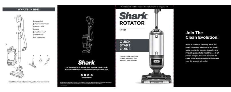 Shark NV601 User manual