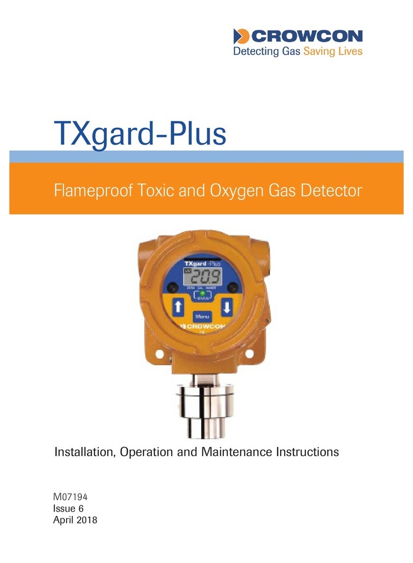 Crowcon TXgard-Plus Installation and operating instructions Crowcon TXgard-Plus Installation and operating instructions