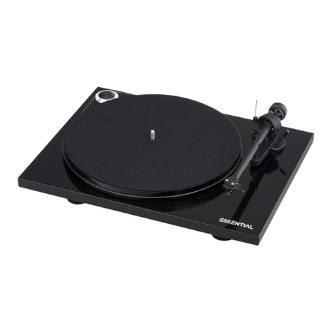 Pro-Ject Audio Systems ESSENTIAL III Instructions for use & warranty