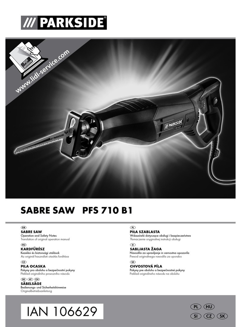 Parkside PFS 710 B1 Operation and safety notes