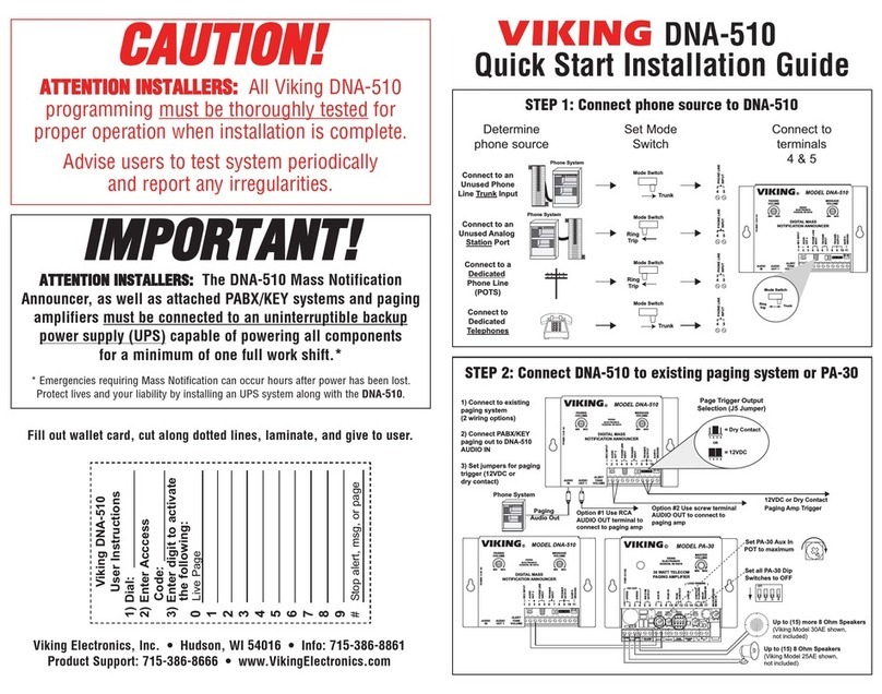 Viking DNA-510 Instruction Manual