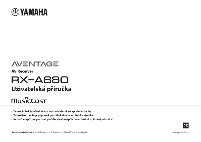 Yamaha AVENTAGE RX-A880 owner's manual