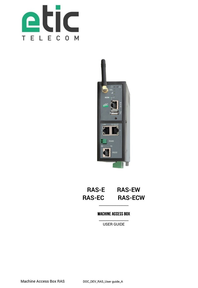 ETIC RAS-E User manual