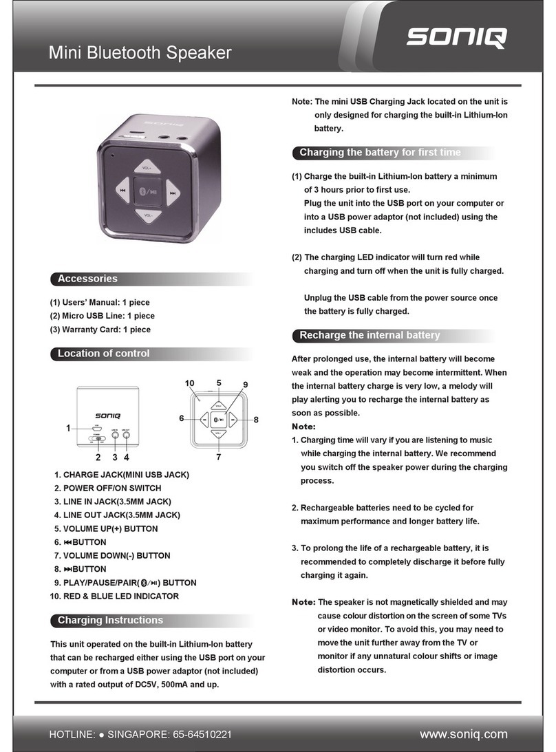 SONIQ MB101K user manual