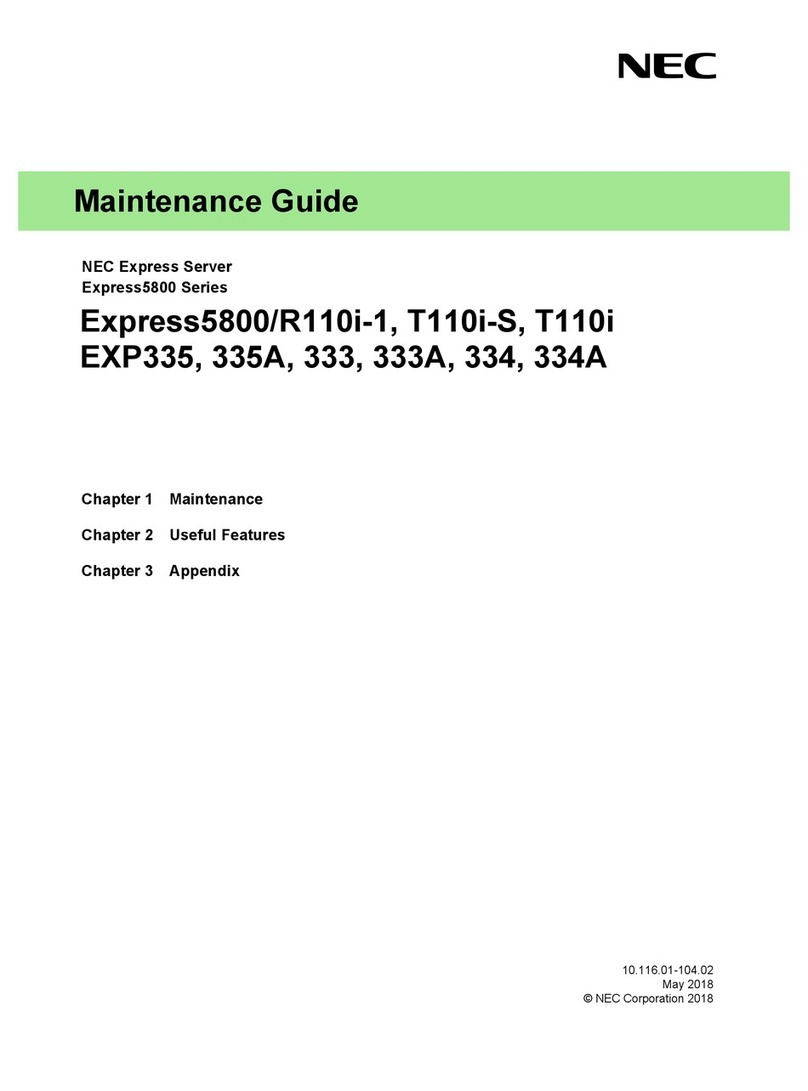 NEC Express5800/R110i-1 Operating manual