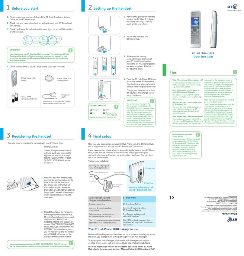 BT DIVERSE 1010 User manual