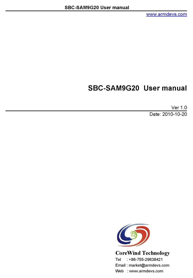 CoreWind Technology SBC-SAM9G20 user manual CoreWind Technology SBC-SAM9G20 user manual