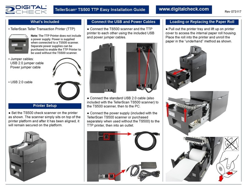 Digital Check TellerScan TS500 Datasheet Digital Check TellerScan TS500 Datasheet