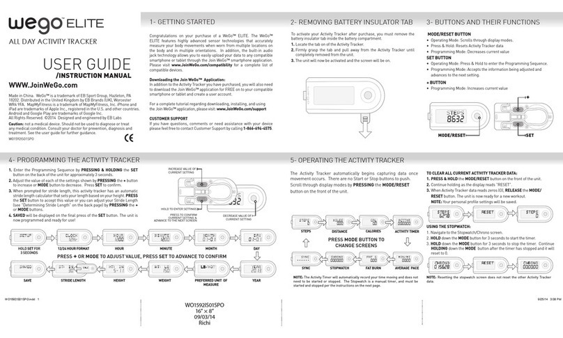 WeGo Elite User manual