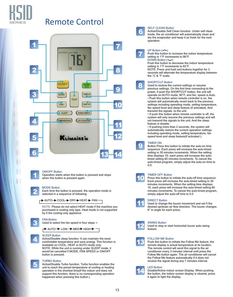 Klimaire KSID series manual