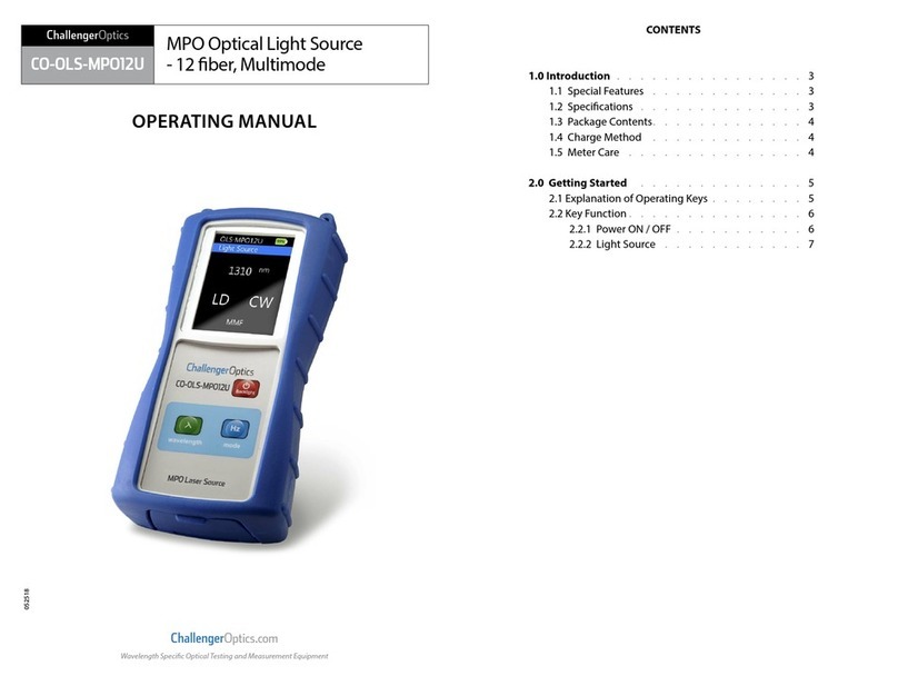 Challenger Optics CO-OLS-MPO12U operating manual
