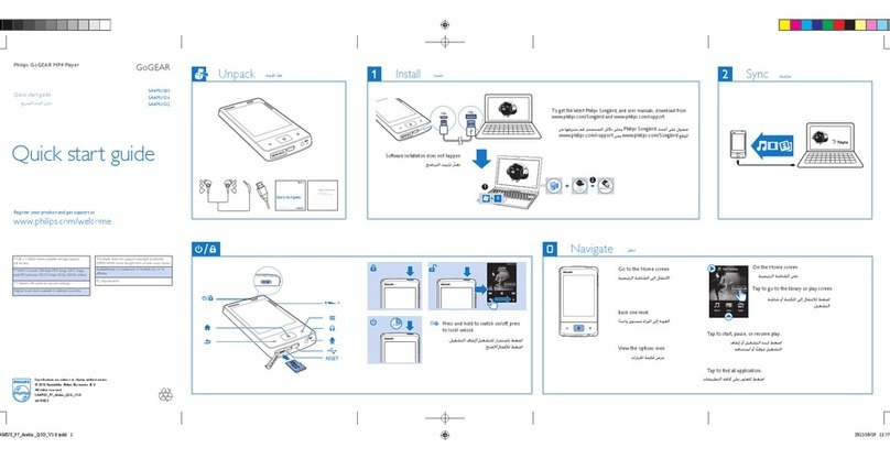 Philips GoGEAR SA4MUS08 User manual