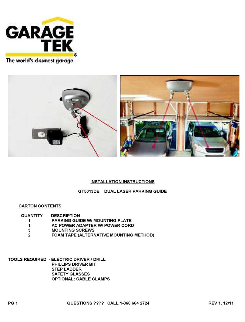 Garage Tek GT5013DE installation instructions