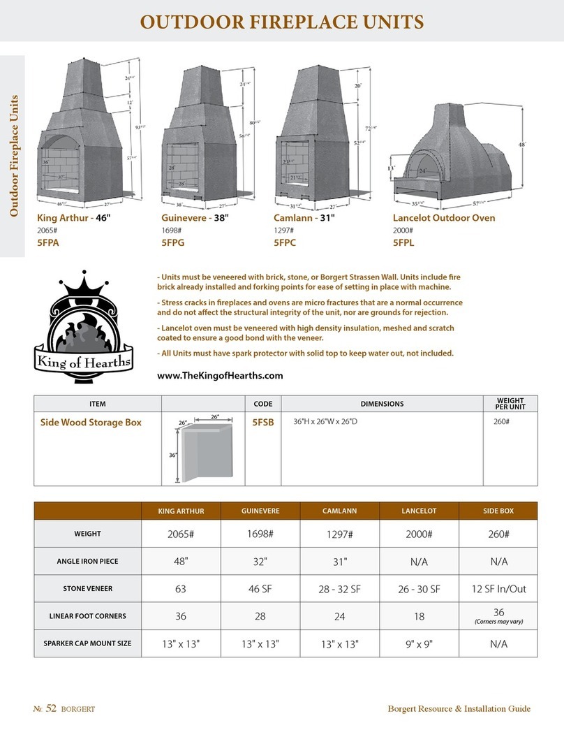 King of Hearths KING ARTHUR 5FPA installation guide