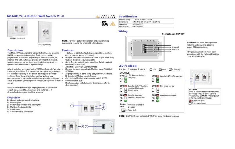 Paradox MSA4V manual