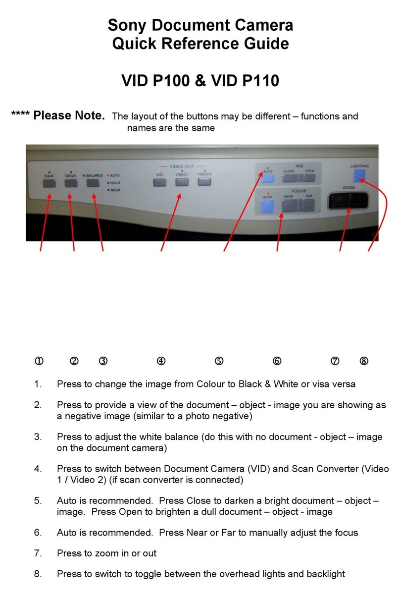 Sony VID P100 User manual