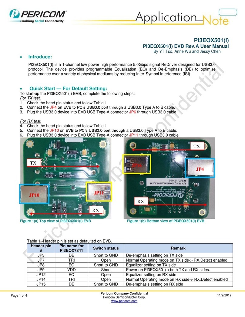 Pericom PI3EQX501(I) user manual