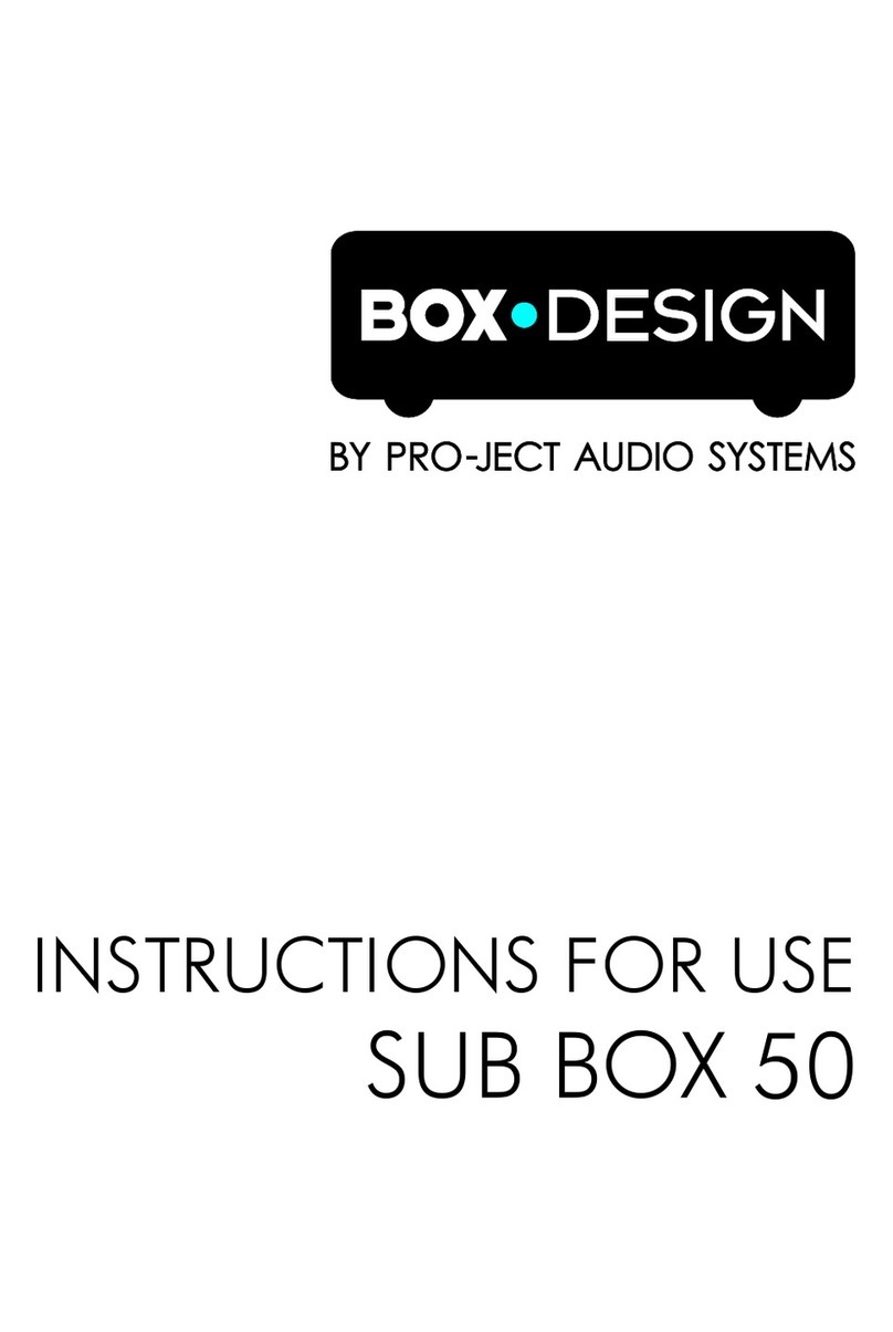 Pro-Ject Audio Systems SUB BOX 50 Instructions for use