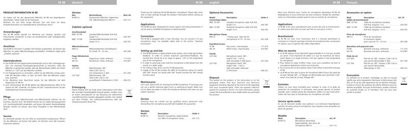 Beyerdynamic M 88 Product information