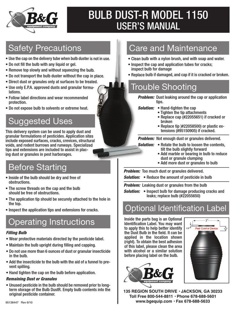 B&G BULB DUST-R 1150 User manual