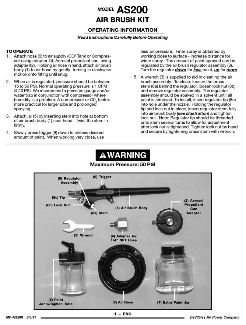 DeVilbiss AS200 Operating information DeVilbiss AS200 Operating information