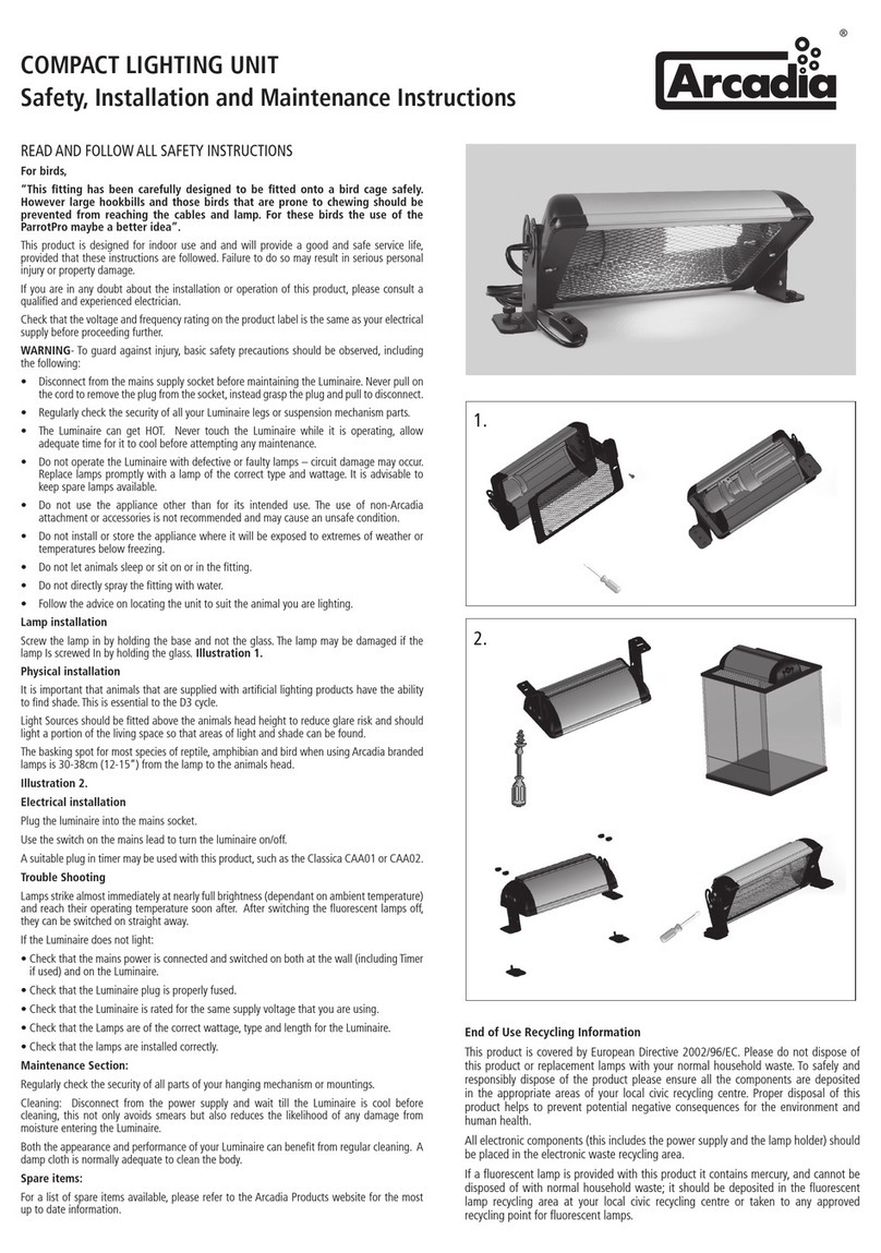 Arcadia AA2254 Installation and maintenance instructions