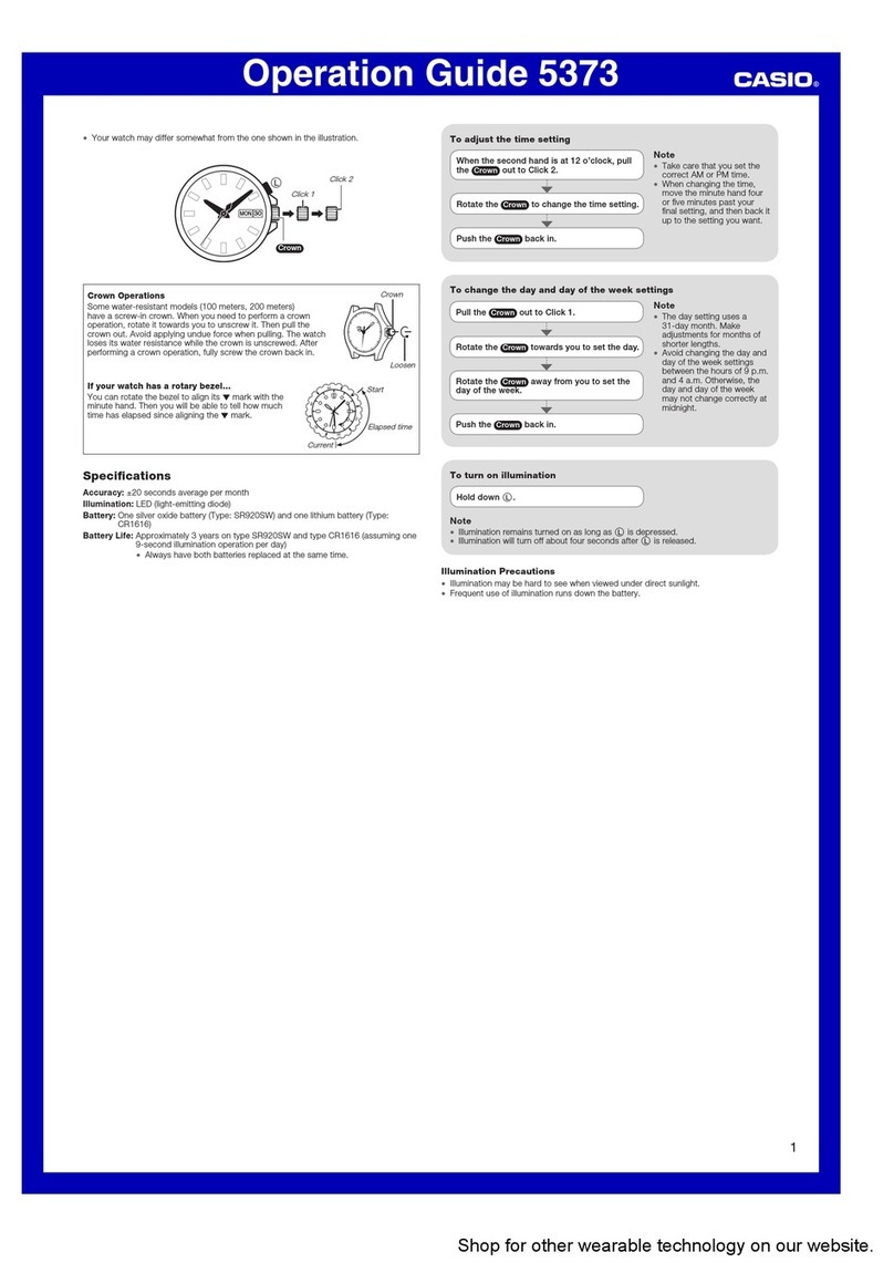 Casio 5373 User manual