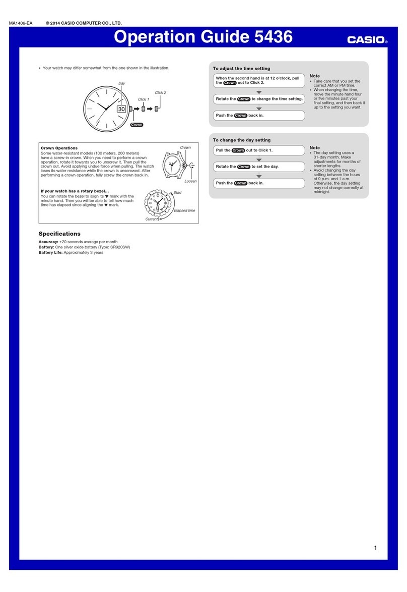 Casio 5436 User manual