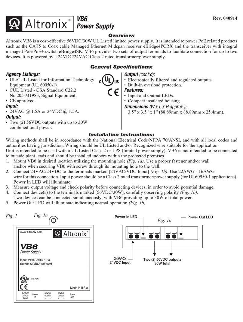 Altronix VB6 Service manual Altronix VB6 Service manual