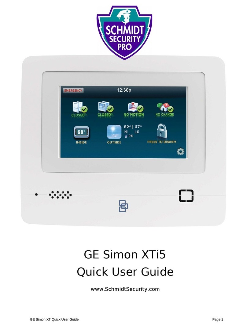 Schmidt GE Simon XTi5 guick user guide