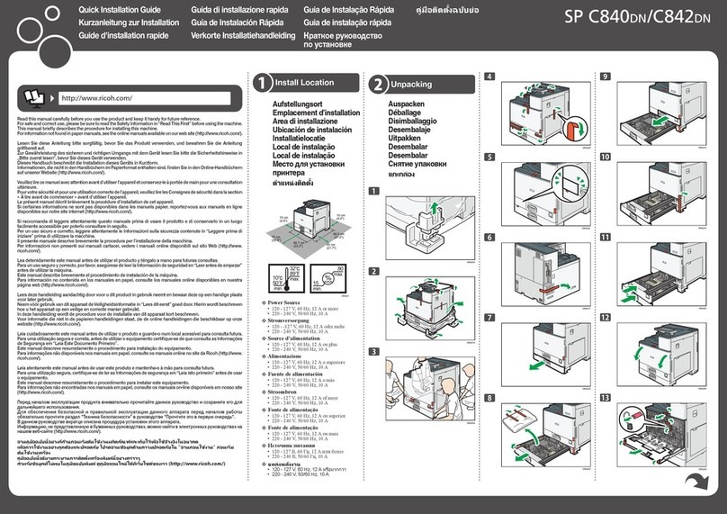 Ricoh Aficio SP C840DN User manual