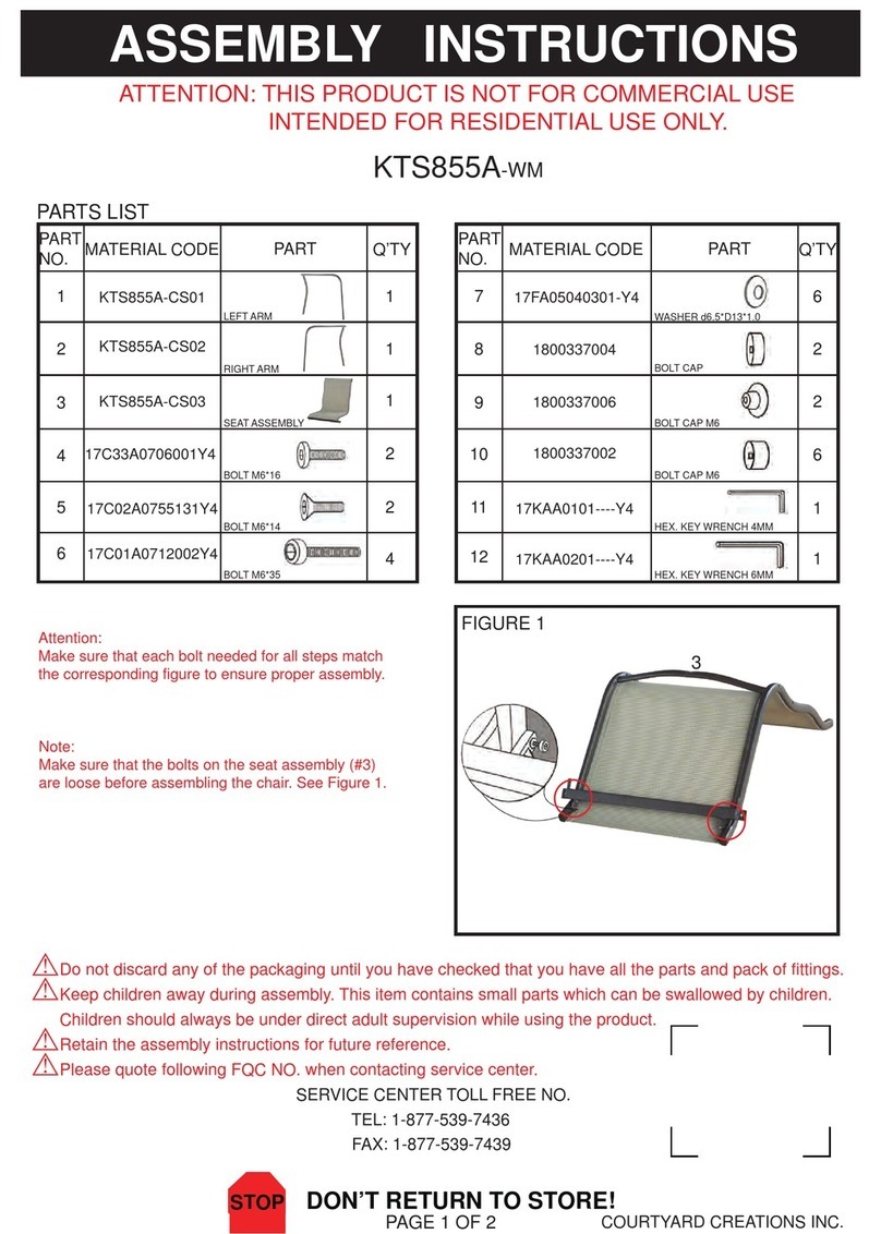 Courtyard Creations KTS855A-WM Assembly instructions