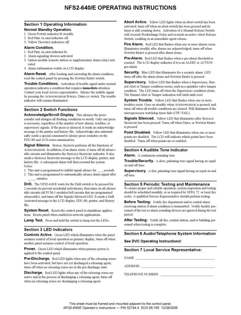 Honeywell Notifier NFS2-640/E User manual