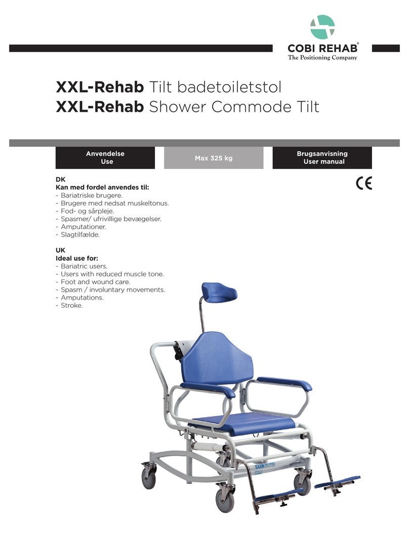 Cobi Rehab XXL-Rehab Shower Commode Tilt User manual
