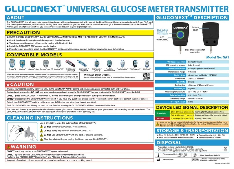 Gluconext GA1 User manual