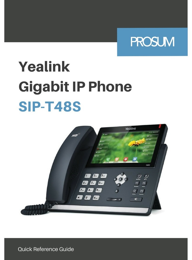 ProSum Yealink SIP-T48S Quick reference guide