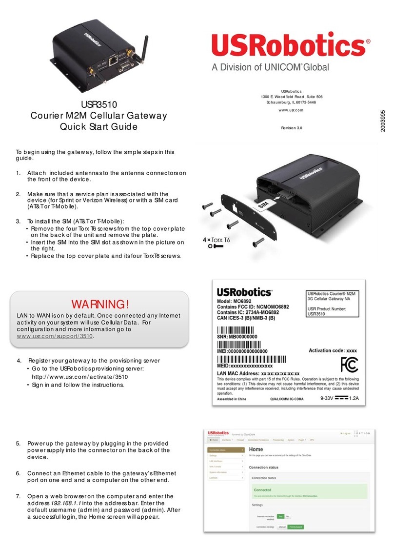US Robotics Courier USR3510 User manual