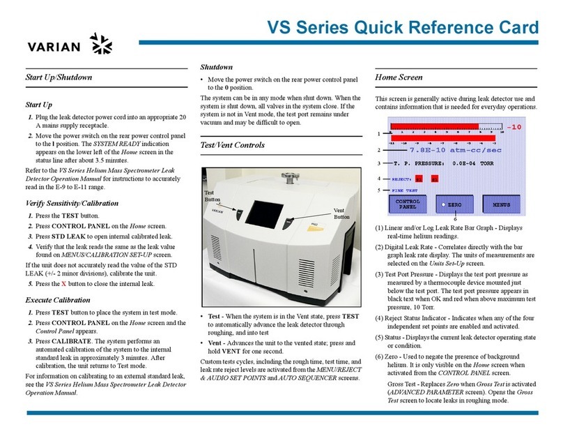 Agilent Technologies VS Series Reference guide Agilent Technologies VS Series Reference guide