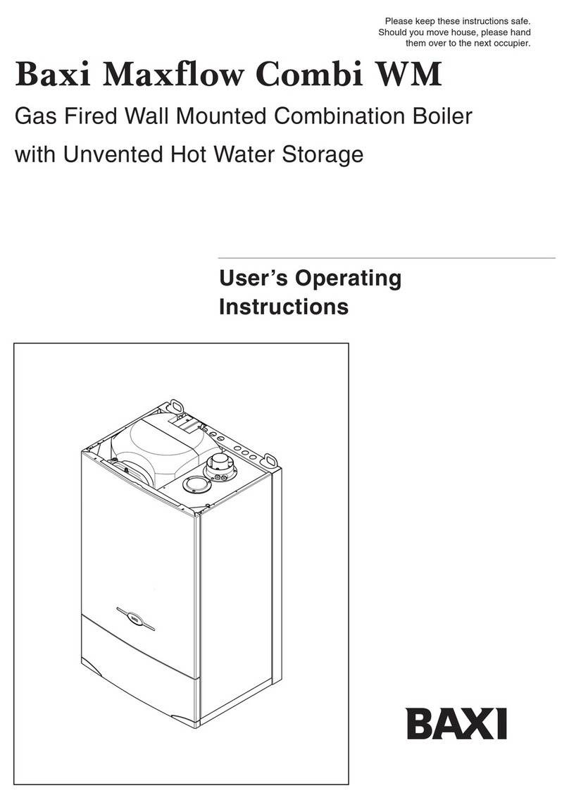 Baxi Maxflow Combi WM User operating instructions Baxi Maxflow Combi WM User operating instructions