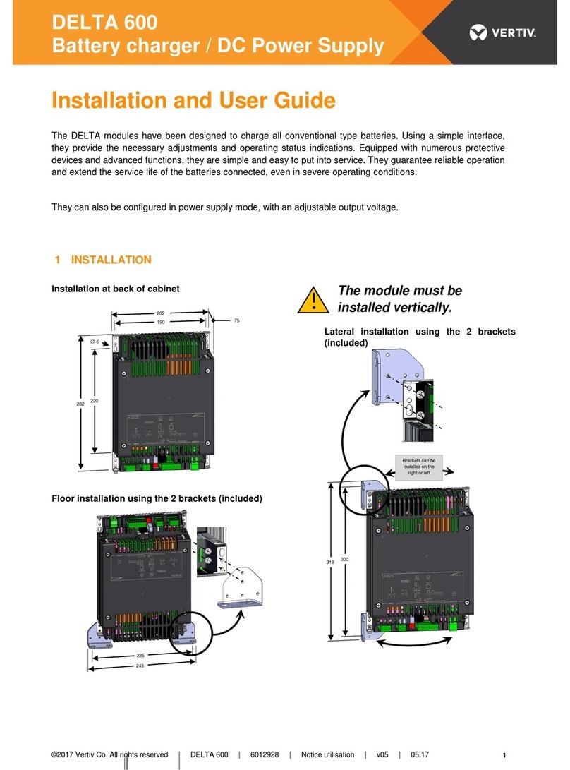 Vertiv DELTA 600 Installation and user guide