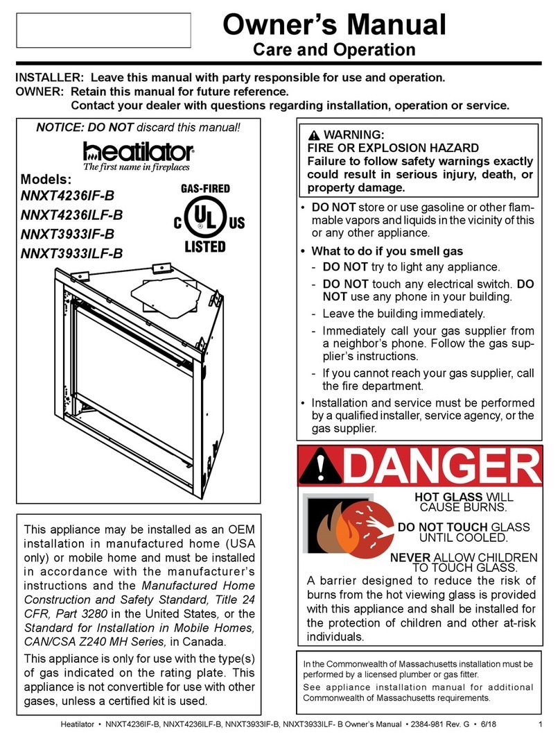 Heatilator NNXT4236IF-B owner's manual