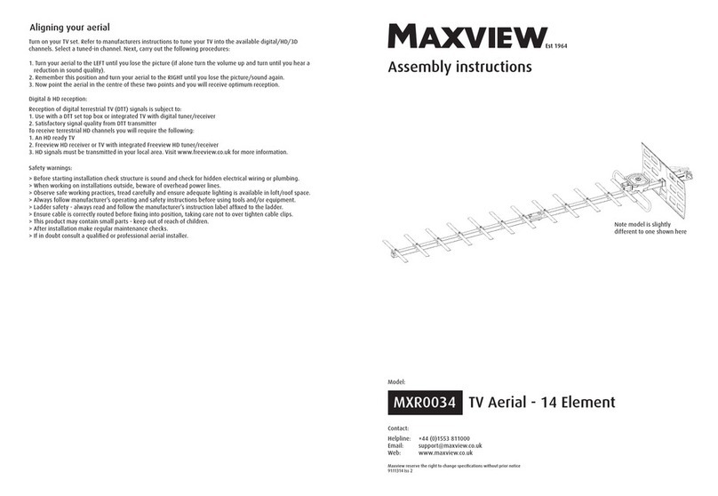 Maxview MXR0034 Assembly instructions/use and care manual Maxview MXR0034 Assembly instructions/use and care manual