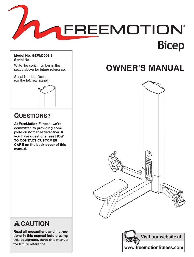 FREE MOTION BICEP User manual