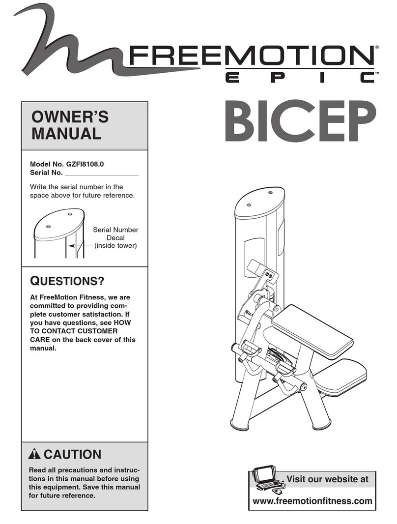 FREE MOTION EPIC Bicep User manual