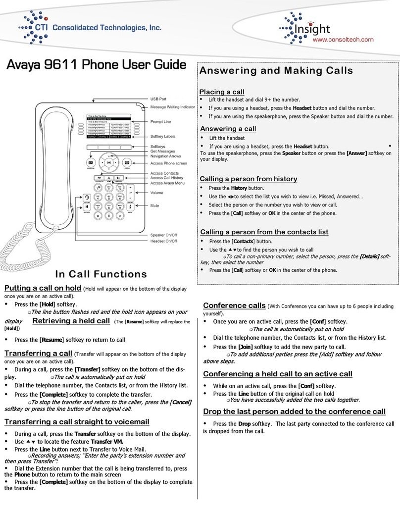 Avaya IP Office 9611 User manual