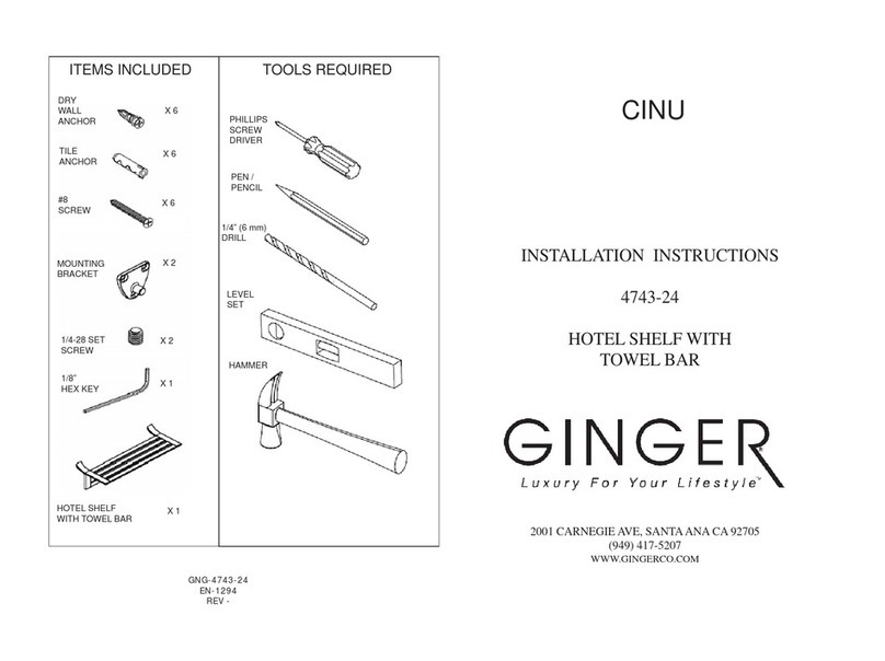 Ginger 4743-24 installation instructions